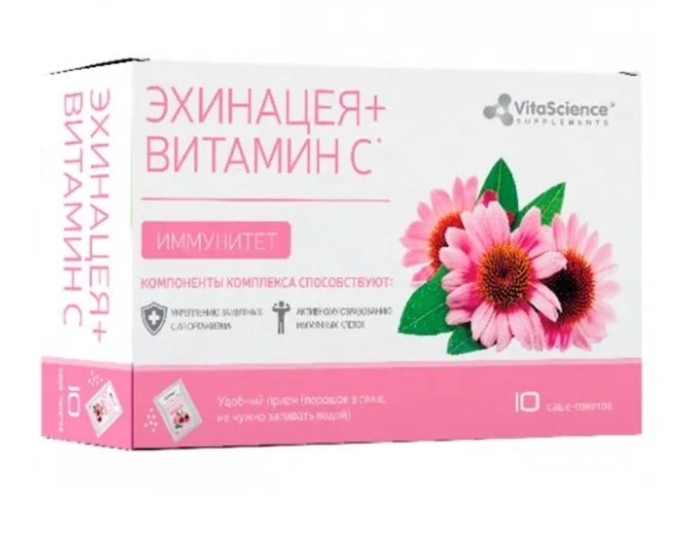 фото упаковки Vitascience Комплекс эхинацеи, витамина С и Zn