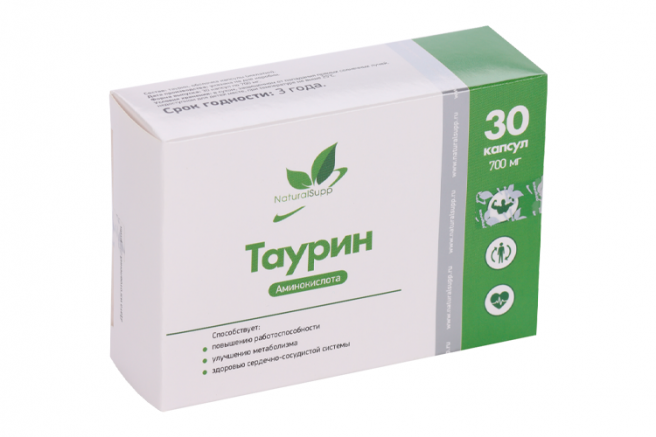 фото упаковки Naturalsupp Таурин, капсулы, 30 шт. фото упаковки Naturalsupp Таурин