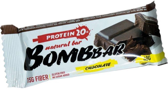 фото упаковки Bombbar батончик протеиновый Двойной шоколад
