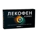 Лекофен Комбо, 200 мг+500 мг, таблетки, покрытые пленочной оболочкой, 10 шт.