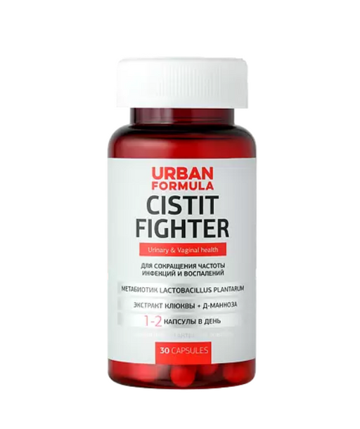 Urban Formula Urinary & Vaginal health Cistitfighter, капсулы, Комплекс для профилактики цистита и инфекций мочеполовой системы, 30 шт.