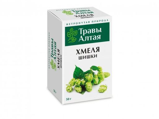 Травы Алтая Хмеля шишки, фиточай, 50 г, 1 шт.