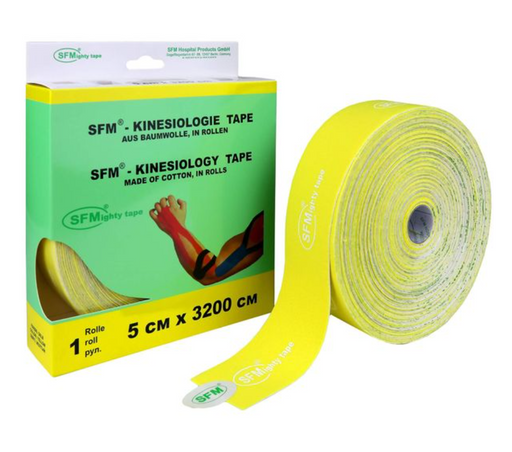 SFM-Plaster кинезио-тейп лента, 5см х 32м, желтого цвета, 1 шт.