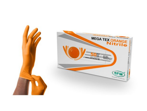 SFM Nitrile Mega Tex Перчатки нитриловые текстурированные, XL, перчатки неопудренные нестерильные, 50 шт.