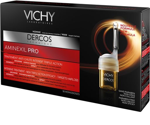 Vichy Dercos Aminexil Pro средство против выпадения волос для мужчин, для мужчин, 18 шт.