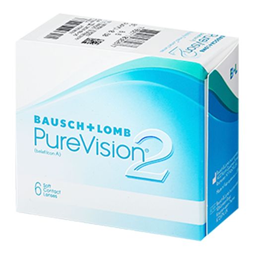 Bausch&Lomb PureVision 2 Контактные линзы плановой замены, BC=8,6 d=14,0, D(-8.00), 6 шт.