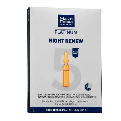 MartiDerm Platinum Night Renew Ночное восстановление, сыворотка, 2 мл, 5 шт.