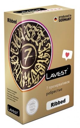 Lavest Ribbed Презервативы ребристые, презерватив, 7 шт.