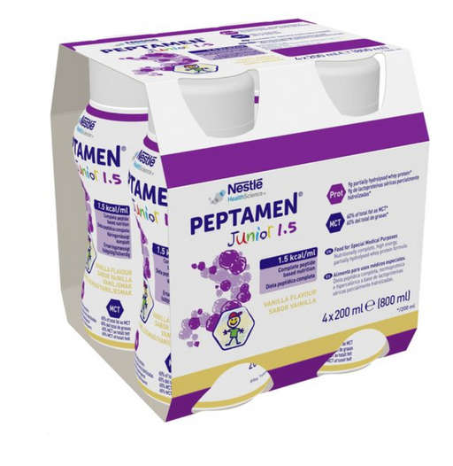 Peptamen Junior 1.5 Смесь жидкая готовая к употреблению, смесь жидкая, ваниль, 200 мл, 4 шт.