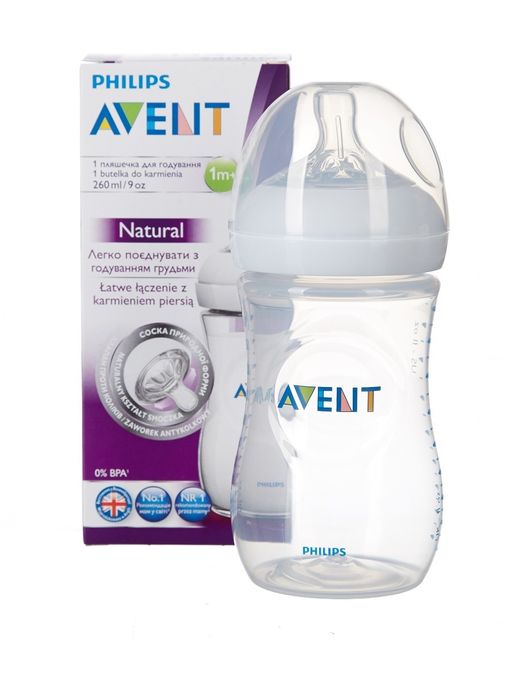 Бутылочка Philips AVENT Natural полипропиленовая, SCF693/17, арт. 86015, 260 мл, 1 шт.