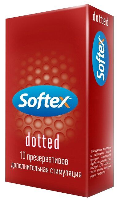 Презервативы Софтекс/Softex Dotted дополнительная стимуляция, презерватив, дополнительная стимуляция, 10 шт.