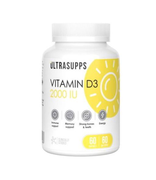 Ultrasupps Витамин D3, 2000 МЕ, капсулы мягкие, 60 шт.